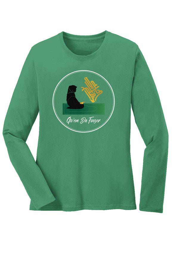 Finger Long Sleeve Cotton Tee