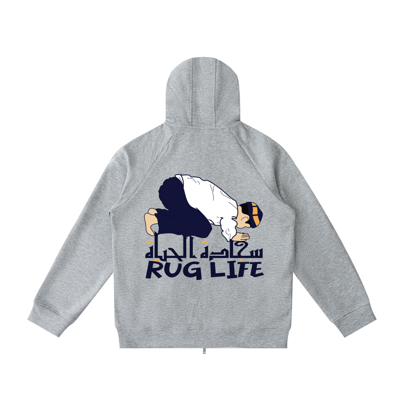 Heavyweight Raglan Sleeve Zip Hoodie