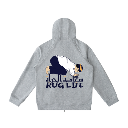 Heavyweight Raglan Sleeve Zip Hoodie