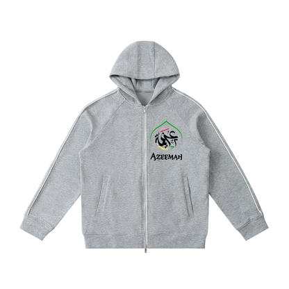 Heavyweight Raglan Sleeve Zip Hoodie