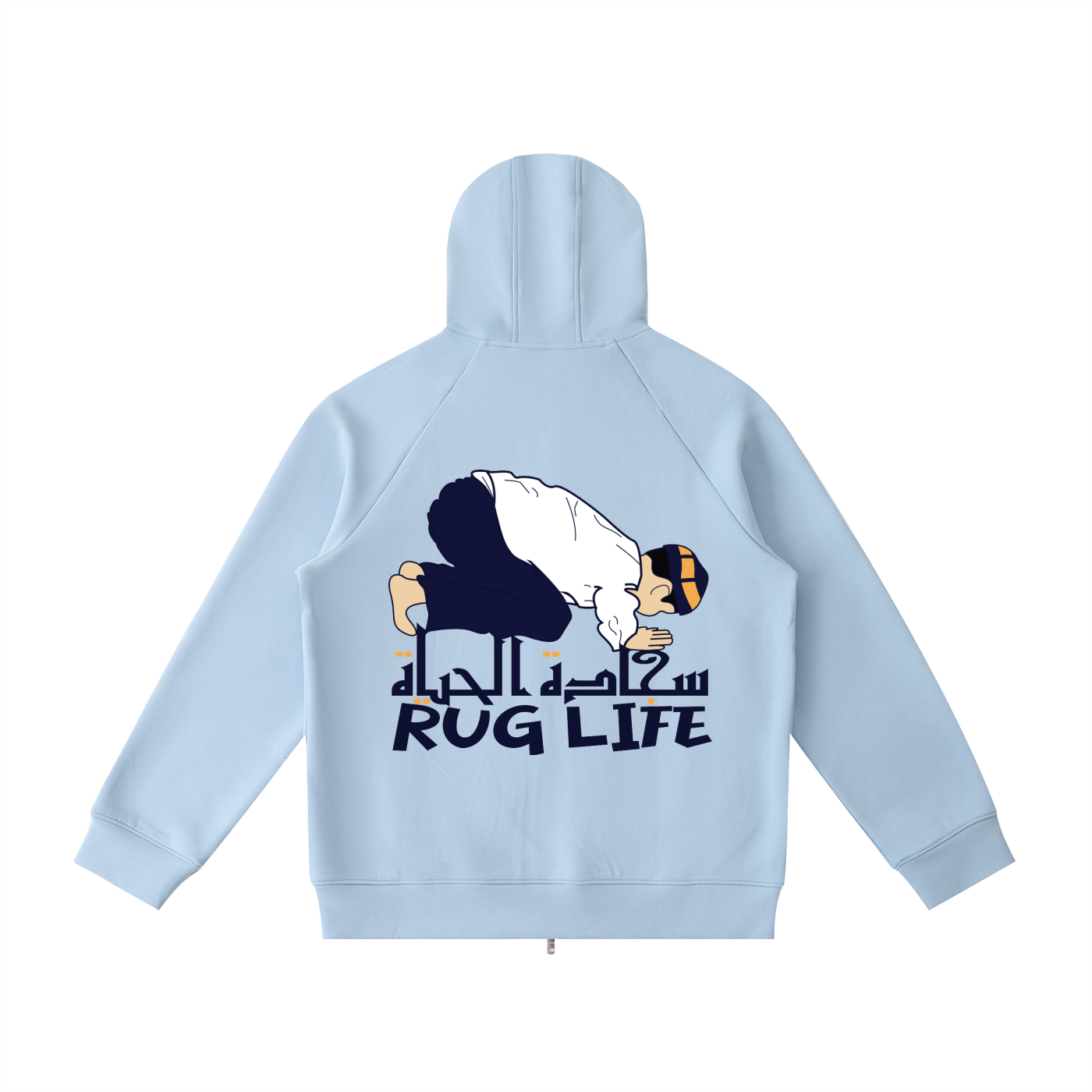 Heavyweight Raglan Sleeve Zip Hoodie