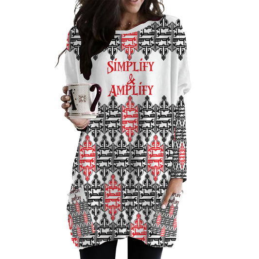 Simplify Women Casual Loose Crewneck Fall Tops